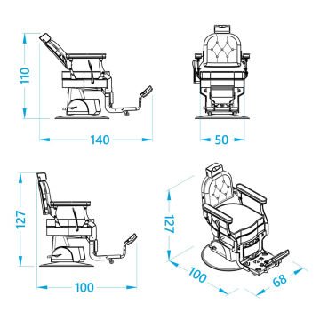 Royalty Ba Berber Saç Kesim Koltuğu Ply Nirvana Plus 010