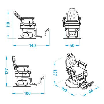 Royalty Ba Berber Saç Kesim Koltuğu Ply Sartor 200