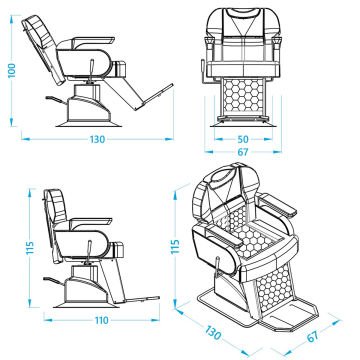 Boss BA Berber Saç Kesim Koltuğu Ply Bello 055