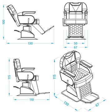 Boss BA Berber Saç Kesim Koltuğu Ply Bello 620
