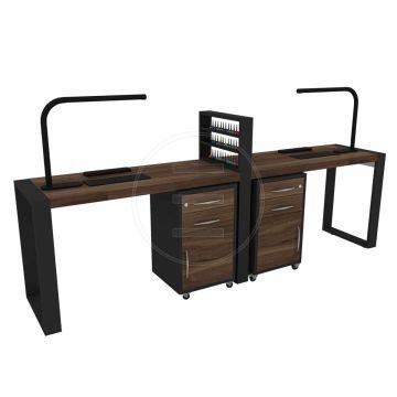 Çiftli Manikür Masası (Vega Double Nail Station) Mat Kristal