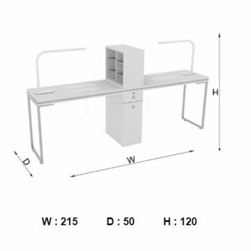 Çiftli Manikür Masası (Venüs Nk Double Nail Station) Frig