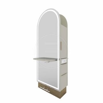 Rosh Island Aynalı Bayan Kuaför Tezgahı