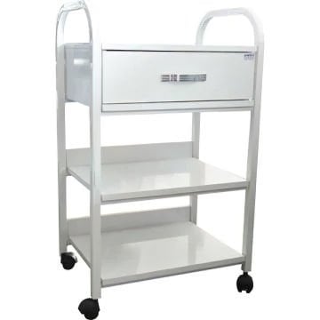 3 Raflı Çekmeceli Tekerlekli Metal Etejer (E-728)